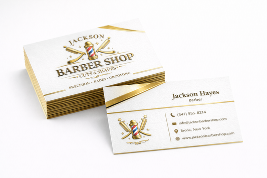 Raised Spot UV Business Cards 3.5"x2"